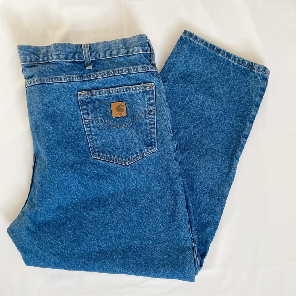 Carhartt Denim Work Pant Jeans Relaxed Fit Size 48x30